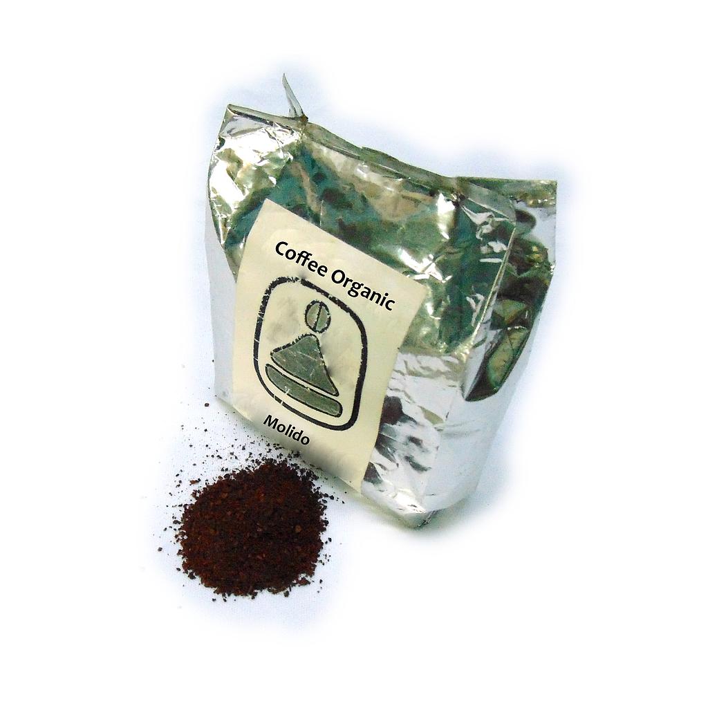Café orgánico molido.